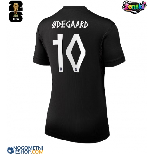 Ženski Nogometni dresi Norveška Martin Odegaard #10 Gostujoči SP 2026 Kratek Rokav
